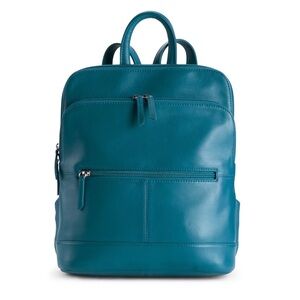 ili Blue Leather Backpack